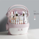 USB Rechargeable Makeup Organizer case Cosmetic Storage Box  Jewelry Container Dust proof Drawer Waterproof Mirror LED Light