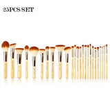 Jessup Makeup Brushes Set Bamboo pincel maquiagem Cosmetics Tool Foundation Powder Eyeliner Professional Beauty Brush 6-25pcs