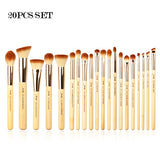 Jessup Makeup Brushes Set Bamboo pincel maquiagem Cosmetics Tool Foundation Powder Eyeliner Professional Beauty Brush 6-25pcs