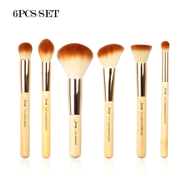 Jessup Makeup Brushes Set Bamboo pincel maquiagem Cosmetics Tool Foundation Powder Eyeliner Professional Beauty Brush 6-25pcs