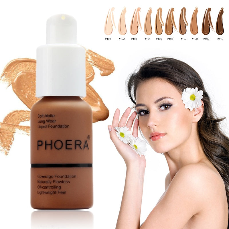 Natural Color Lightweight breathable Face Foundation Liquid Lasting Moisturizing Concealer Powder Beauty Makeup Cream TSLM1